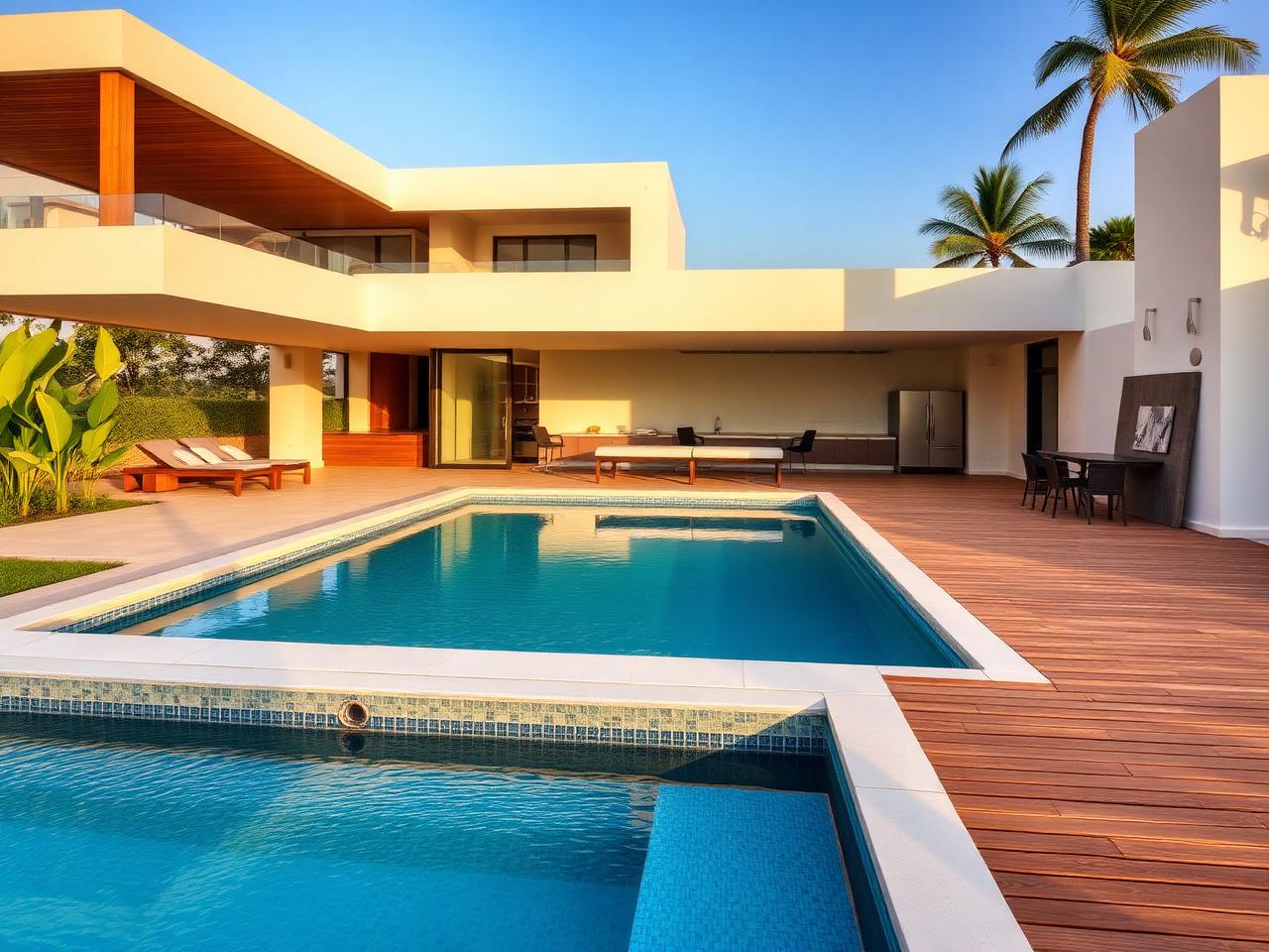 Residência de alto padrão com piscina aquecida